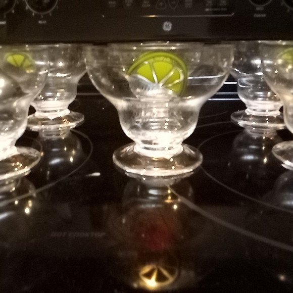 4 Mudpie Footed Stemless Margarita Recipe Clear Glass 4" Tall x 5" Diameter - Picture 7 of 9